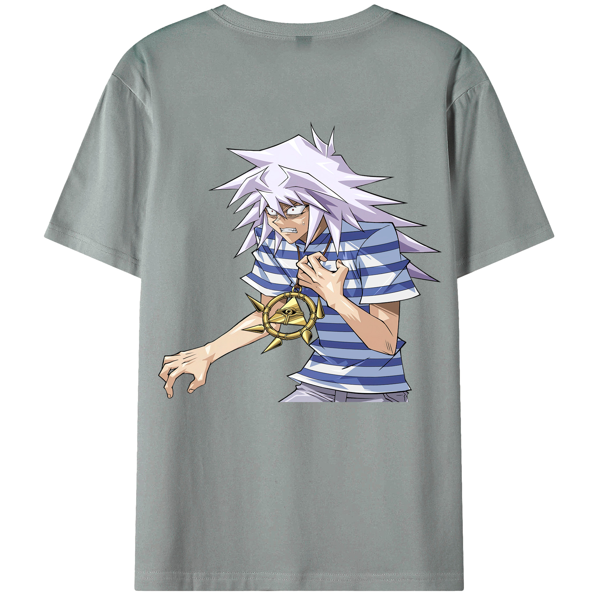 （画像用） 遊☆戯☆王 Yu-Gi-Oh! 綿100％ メンズ半袖Tシャツ（バックプリント） 通気性